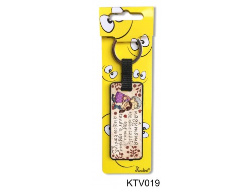 (KTV019) Vicces kulcstartó 7,5 cm - A nagymama egy kicsit - Ajándék Nagymamának